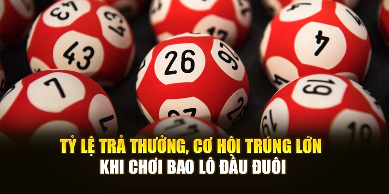 Tỷ lệ trả thưởng, cơ hội trúng lớn khi chơi bao lô đầu đuôi